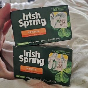 Irish Spring ORIGINAL Bar Deodorant Soap NO FLAXSEED OIL Old Version 2 BARS